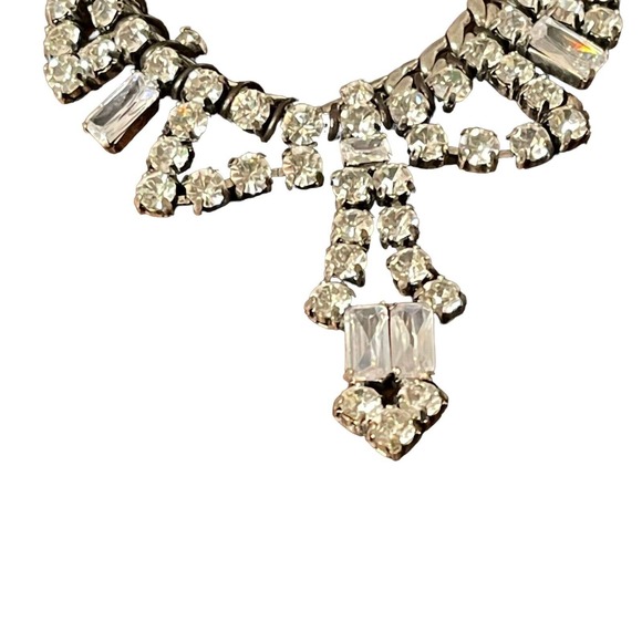 Fossil Nice Ice Necklace Silver Chain with Clear Rhinestone Crystals Elegant NWT - Picture 4 of 8